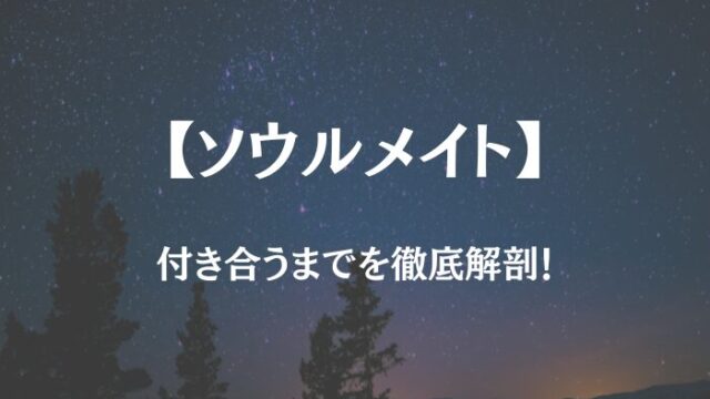 ソウルメイト 付き合うまで