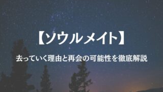 ソウルメイト 去っていく